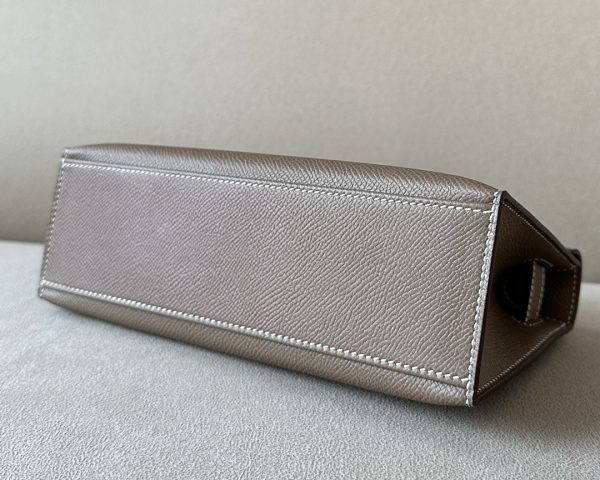 Kelly Pochette Epsom Etoupe (18) Gold Hardware - Image 9