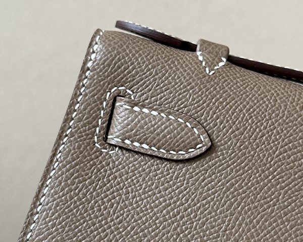 Kelly Pochette Epsom Etoupe (18) Gold Hardware - Image 8