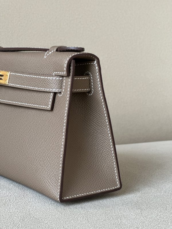 Kelly Pochette Epsom Etoupe (18) Gold Hardware - Image 6