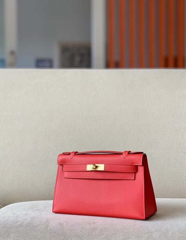 Kelly Pochette Epsom Bougainviuier (A5) Gold Hardware - Image 3