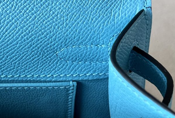 Kelly Pochette Epsom Blue du Nord (P3) Palladium Hardware - Image 6