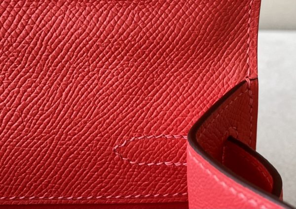 Kelly Pochette Epsom Bougainviuier (A5) Palladium Hardware - Image 7