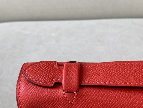 Kelly Pochette Epsom Bougainviuier (A5) Palladium Hardware - Image 4