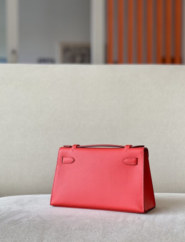 Kelly Pochette Epsom Bougainviuier (A5) Palladium Hardware - Image 2