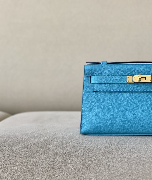 Kelly Pochette Epsom Blue du Nord (P3) Gold Hardware - Image 10