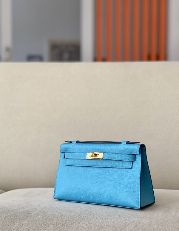 Kelly Pochette Epsom Blue du Nord (P3) Gold Hardware - Image 2