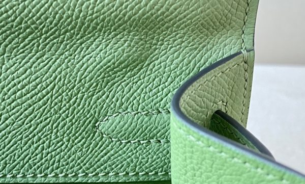 Kelly Pochette Epsom Vert Criquet  (3I) Gold Hardware - Image 7