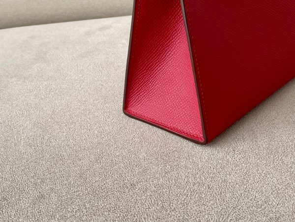 Kelly Pochette Epsom Rouge Casaque (Q5) Palladium Hardware - Image 5