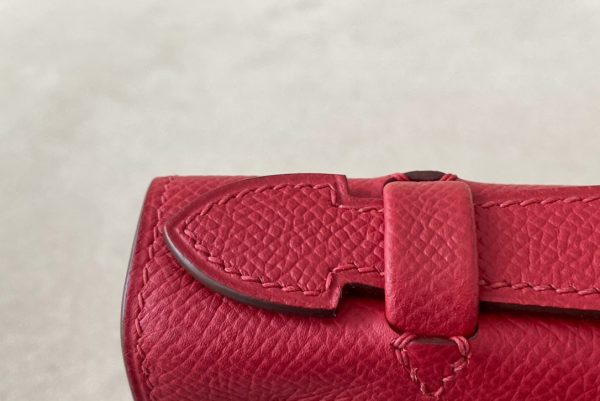 Kelly Pochette Epsom Rouge Casaque (Q5) Palladium Hardware - Image 4