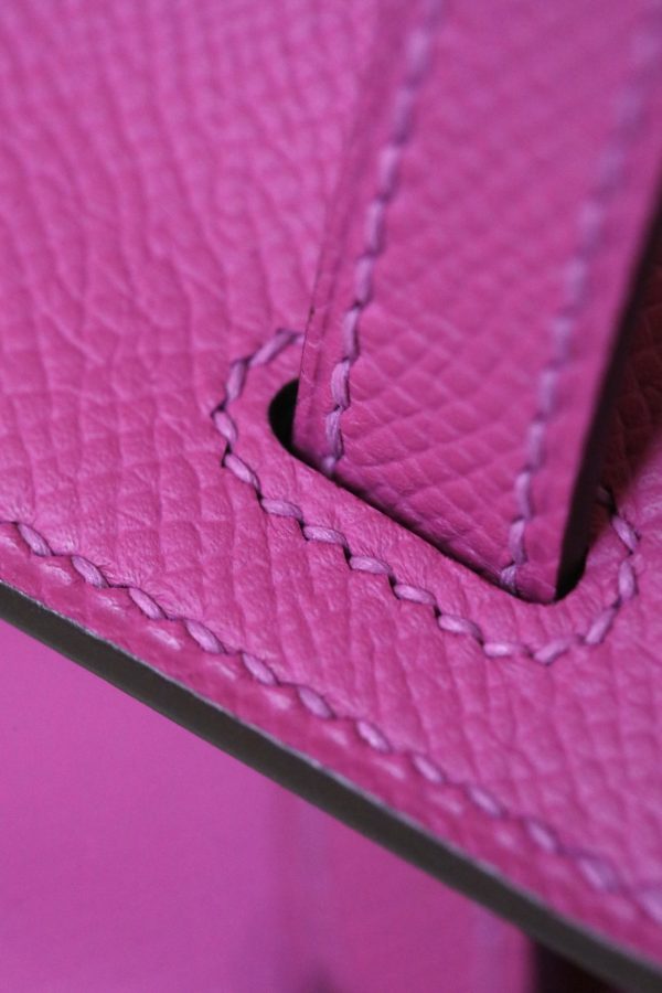 Kelly Pochette Epsom Rose Pourpre (L3) Gold Hardware - Image 9