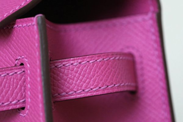 Kelly Pochette Epsom Rose Pourpre (L3) Gold Hardware - Image 7