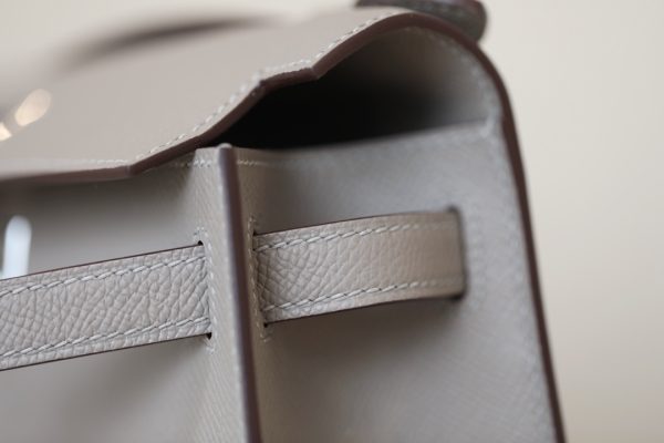 Kelly Pochette Epsom Gris Asphalte (M8) Palladium Hardware - Image 9