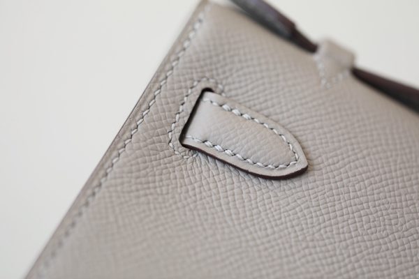 Kelly Pochette Epsom Gris Asphalte (M8) Palladium Hardware - Image 8