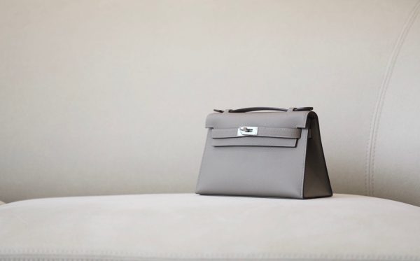 Kelly Pochette Epsom Gris Asphalte (M8) Palladium Hardware - Image 2