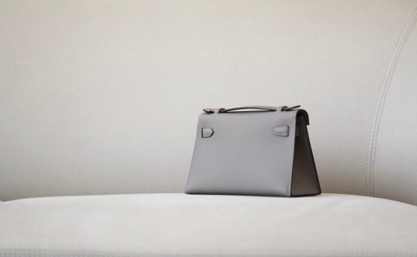 Kelly Pochette Epsom Gris Asphalte (M8) Palladium Hardware - Image 3