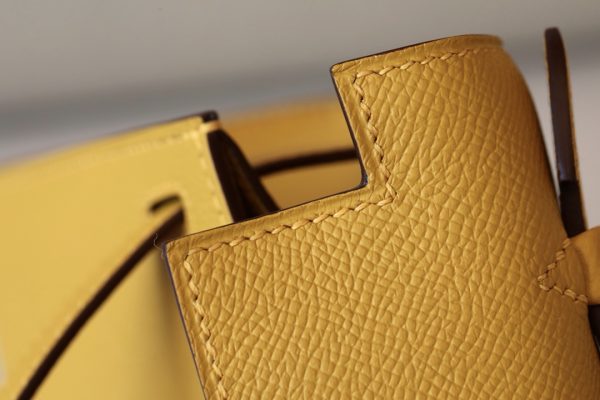 Kelly Pochette Epsom Jaune Amber  (9D) Gold Hardware - Image 4
