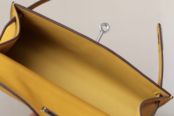 Kelly Pochette Epsom Jaune Amber  (9D) Gold Hardware - Image 5