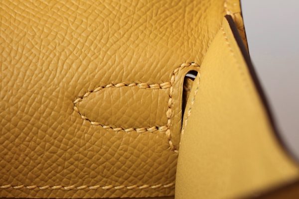 Kelly Pochette Epsom Jaune Amber  (9D) Gold Hardware - Image 6