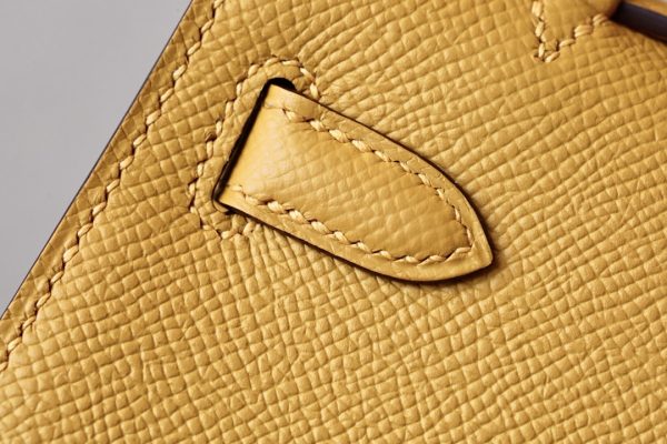 Kelly Pochette Epsom Jaune Amber  (9D) Gold Hardware - Image 12