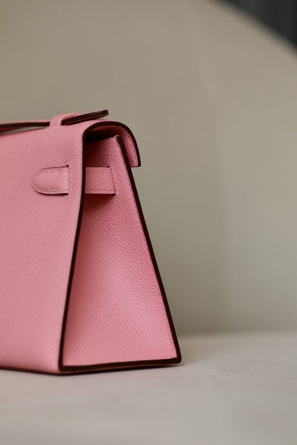 Kelly Pochette Epsom Rose Confetti (1Q) Palladium Hardware - Image 9