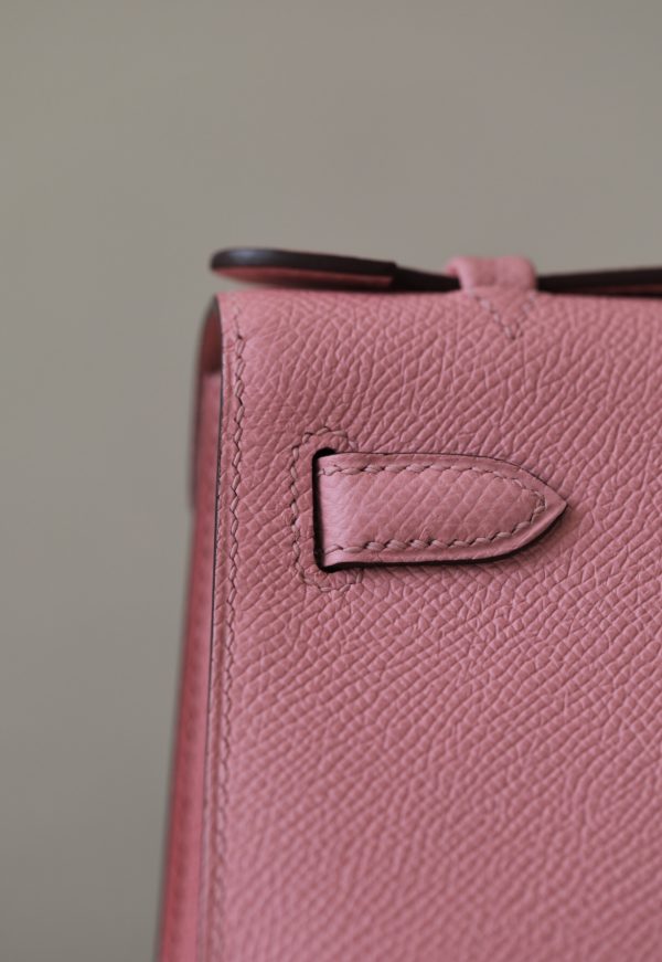 Kelly Pochette Epsom Rose Confetti (1Q) Palladium Hardware - Image 4