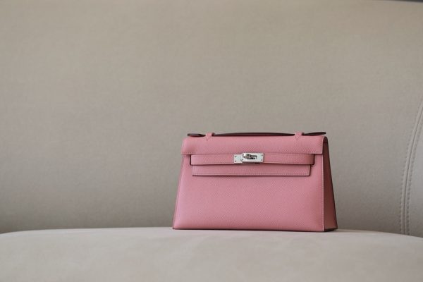 Kelly Pochette Epsom Rose Confetti (1Q) Palladium Hardware - Image 2