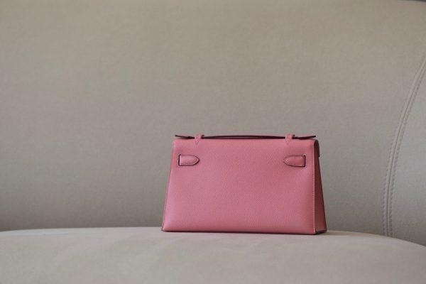 Kelly Pochette Epsom Rose Confetti (1Q) Palladium Hardware - Image 3