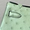 Kelly Pochette Ostrich Granny (K6) Gold Hardware - Image 8