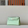 Kelly Pochette Ostrich Granny (K6) Gold Hardware - Image 3
