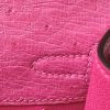 Kelly Pochette Ostrich Vermillon (5E) Palladium Hardware - Image 7