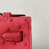 Kelly Pochette Ostrich Braise (95) Gold Hardware - Image 7