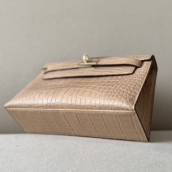 Kelly Pochette Alligator Chai (0M) Gold Hardware - Image 7