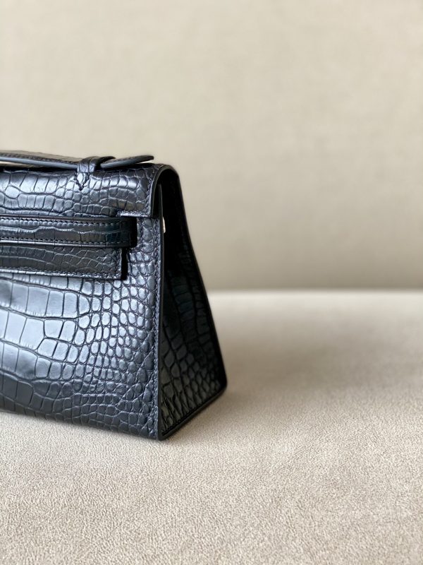 Kelly Pochette Alligator Nior (89) Palladium Hardware - Image 9