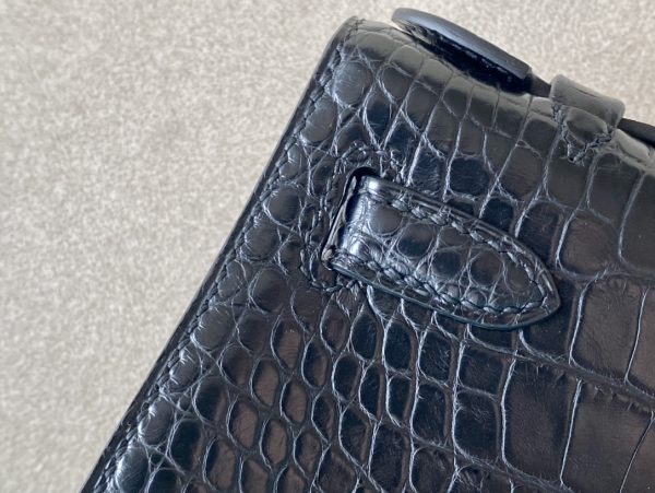 Kelly Pochette Alligator Nior (89) Palladium Hardware - Image 8