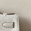 Kelly Pochette Alligator Beton (8L) Palladium Hardware - Image 11