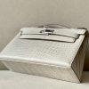 Kelly Pochette Alligator Beton (8L) Palladium Hardware - Image 5