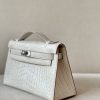Kelly Pochette Alligator Beton (8L) Palladium Hardware - Image 3