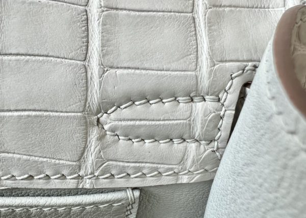 Kelly Pochette Alligator Beton (8L) Gold Hardware - Image 5