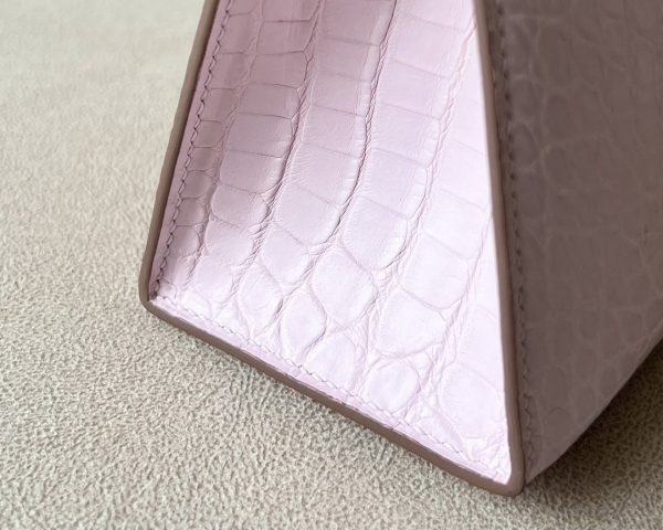 Kelly Pochette Matte Alligator Mauve Pale (09) Palladium Hardware - Image 9