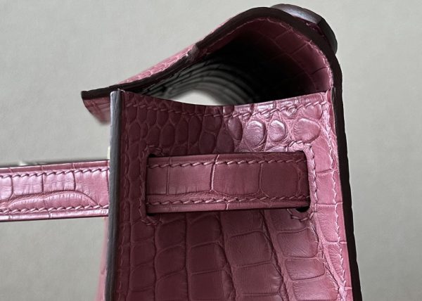 Kelly Pochette Alligator Bois De Rose (G5) Gold Hardware - Image 4