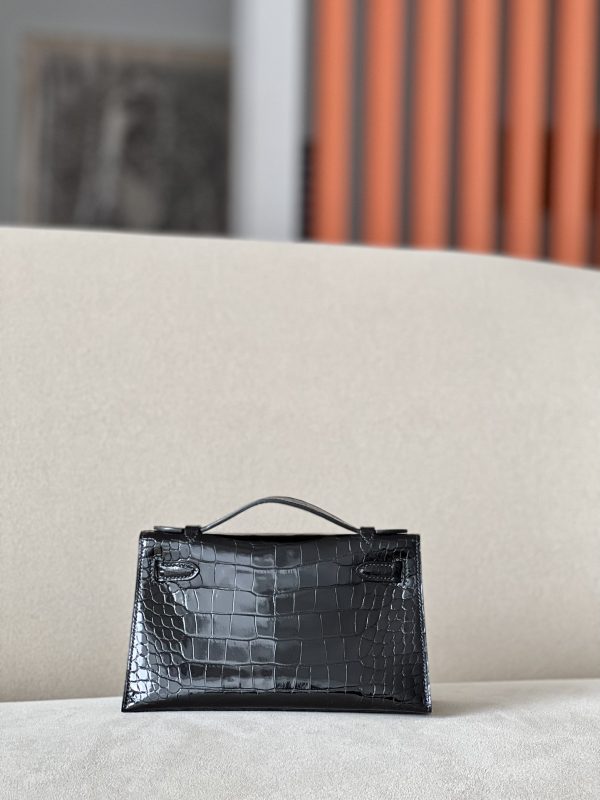 Kelly Pochette Alligator Nior (89) Gold Hardware - Image 2