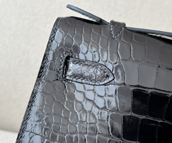 Kelly Pochette Alligator Nior (89) Palladium Hardware - Image 8