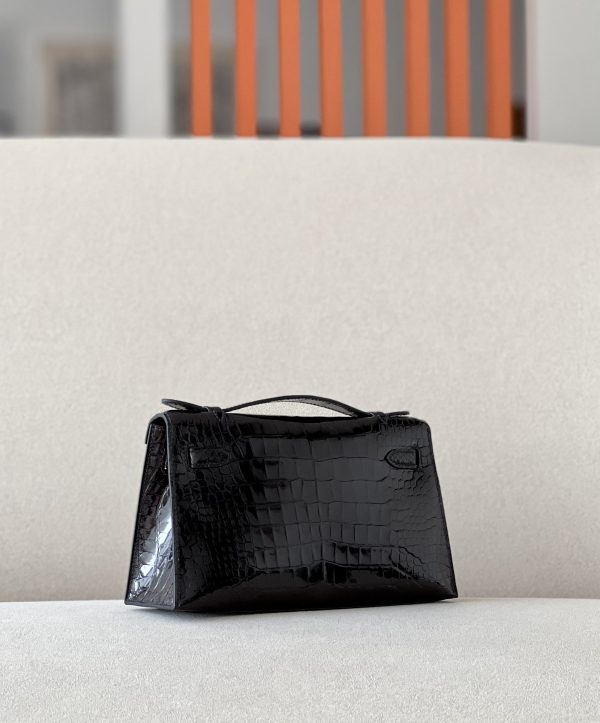 Kelly Pochette Alligator Nior (89) Palladium Hardware - Image 2