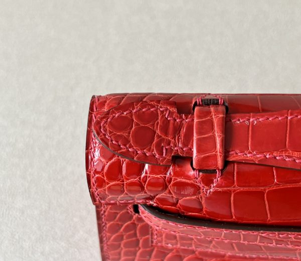 Kelly Pochette Alligator Braise (95) Gold Hardware - Image 10