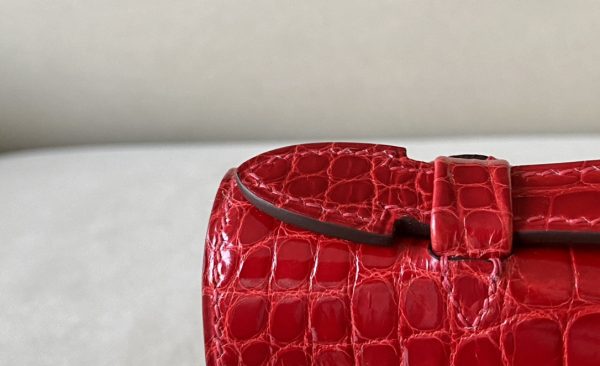 Kelly Pochette Alligator Braise (95) Palladium Hardware - Image 10