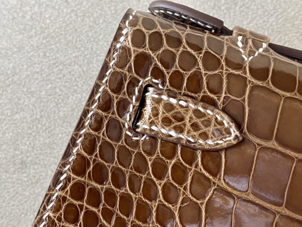 Kelly Pochette Alligator Ficelle (17) Palladium Hardware - Image 9