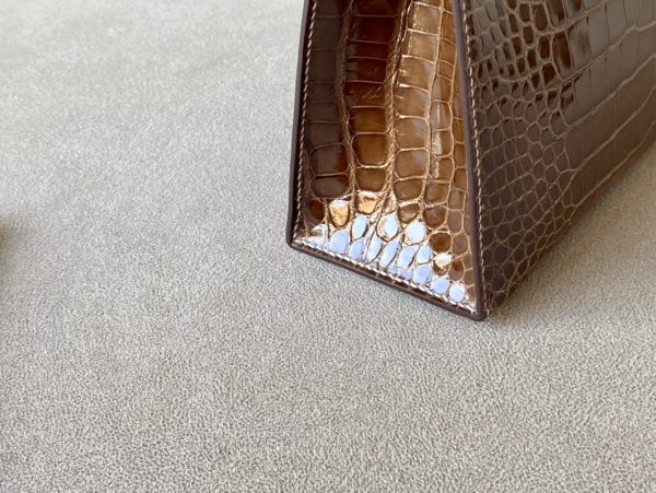 Kelly Pochette Alligator Ficelle (17) Palladium Hardware - Image 5