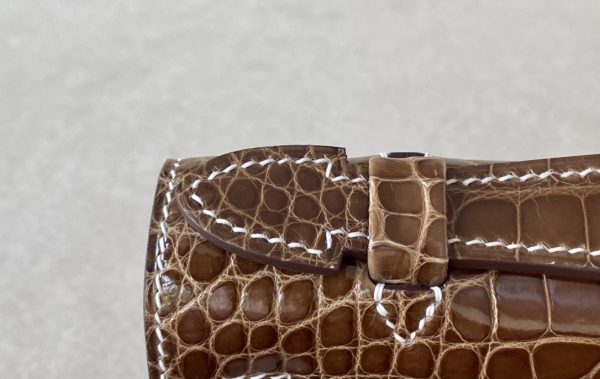 Kelly Pochette Alligator Ficelle (17) Palladium Hardware - Image 4
