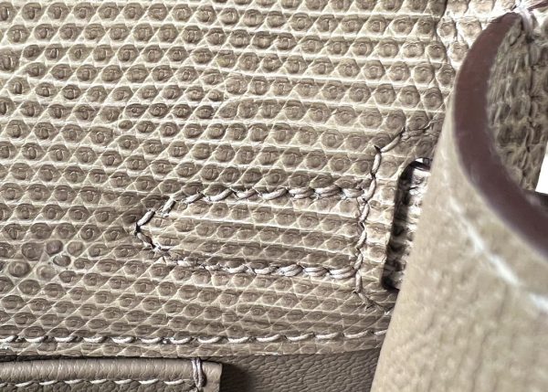 Kelly Pochette Lizard Ficelle (17) Palladium Hardware - Image 5