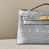 Kelly Pochette Lizard Ombre (1B) Gold Hardware - Image 11